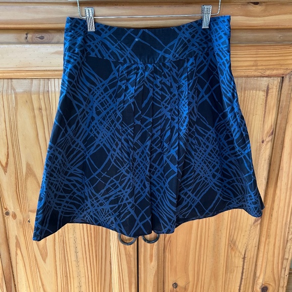 Mossimo Skirt 100% Cotton Mini Blue and Black Women's Size 4 - Picture 1 of 6